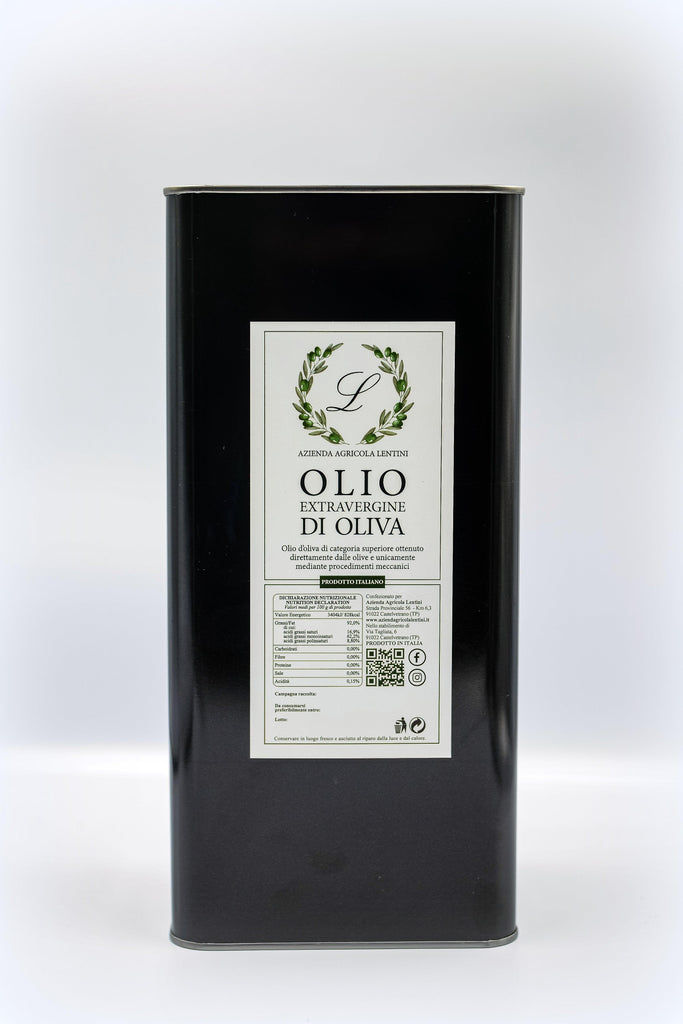 Olio Extravergine di Oliva 5L | Nocellara del Belice - Azienda Agricola Lentini - Belice, Extravergine, Nocellara, Nocellara del Belice, Olio, Olive